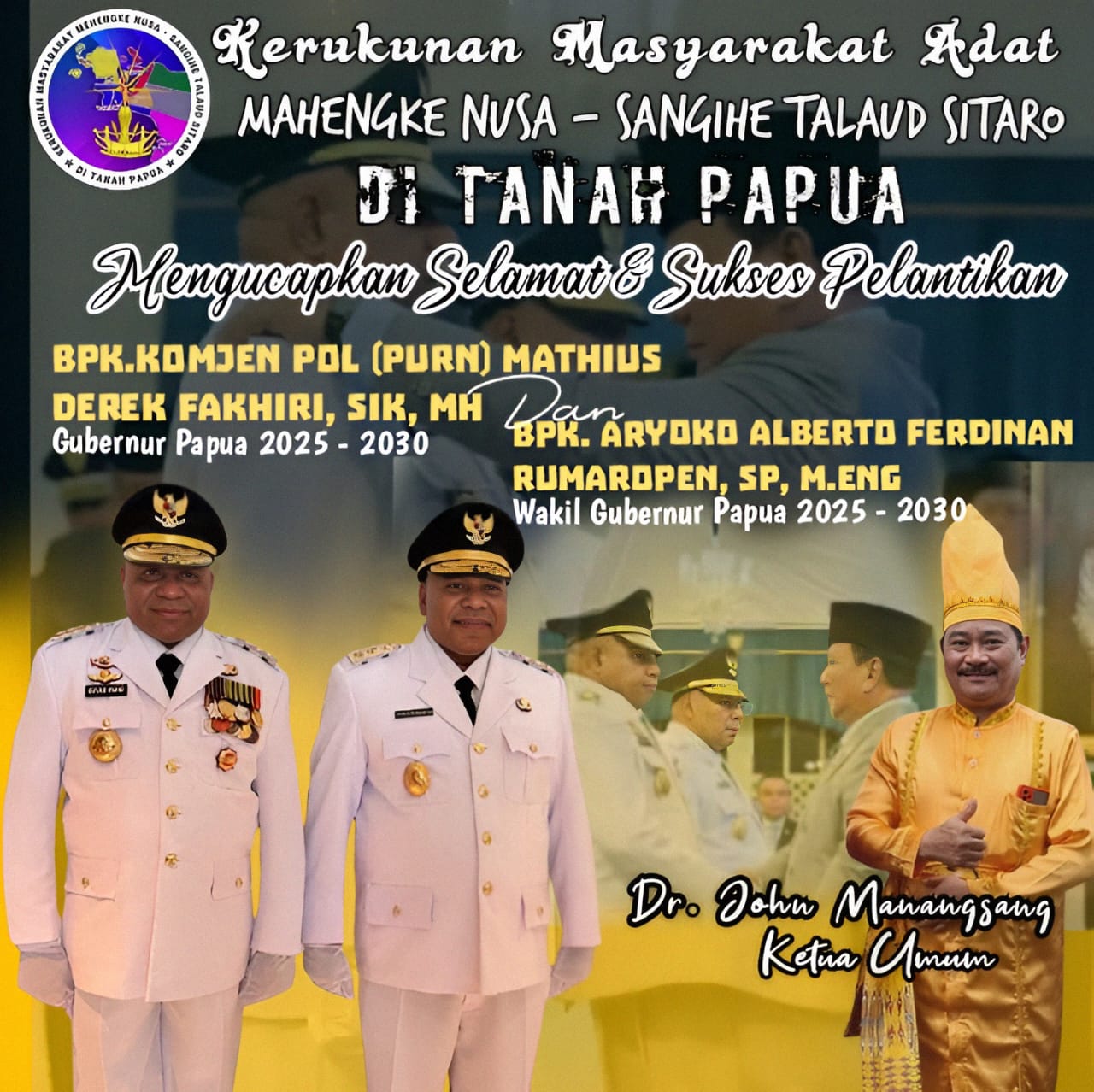 Mehengke Nusa Papua Ucapkan Selamat atas Terpilihnya Gubernur dan Wakil Gubernur Papua 2025–2030